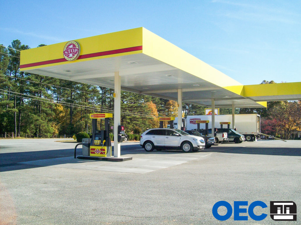 Gas Station and Commercial Fuel Island Canopies Sales